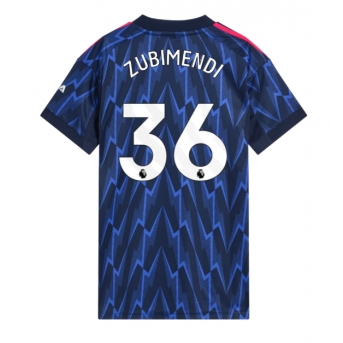 Billige Fotballdrakt Arsenal Martin Zubimendi #36 Replika Bortedrakt Dame 2025-26 Kortermet